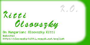kitti olsovszky business card